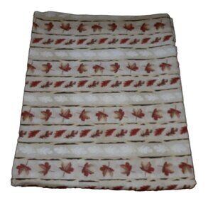 Cotton Sewing Fabric Autumn Fall Maple Leaf Leaves Cream Brown Tan 1 yd x 44"